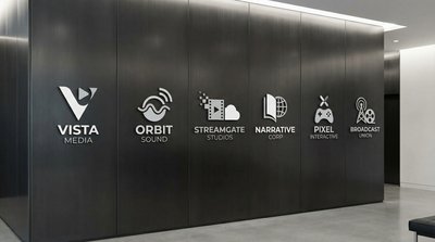 母狗官网合作影视品牌Logo墙